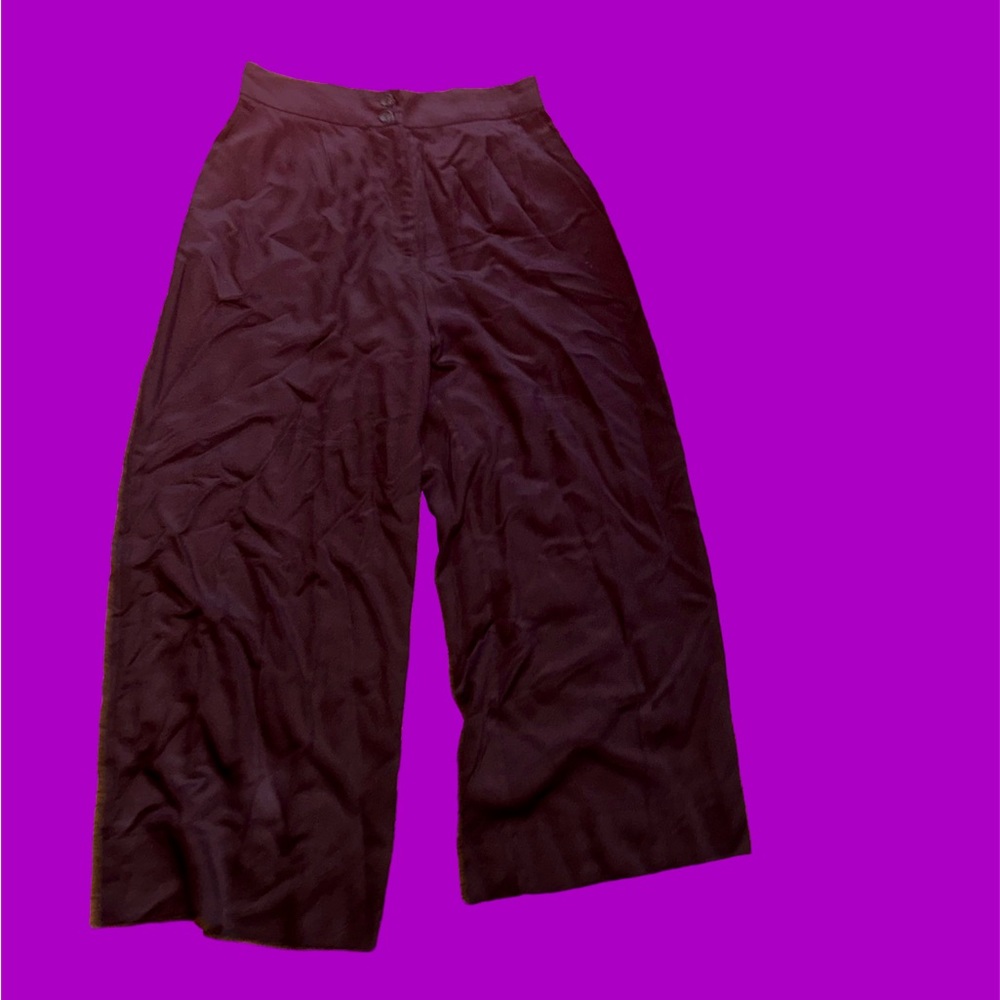 H&M brown wide led trousers.